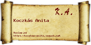 Koczkás Anita névjegykártya